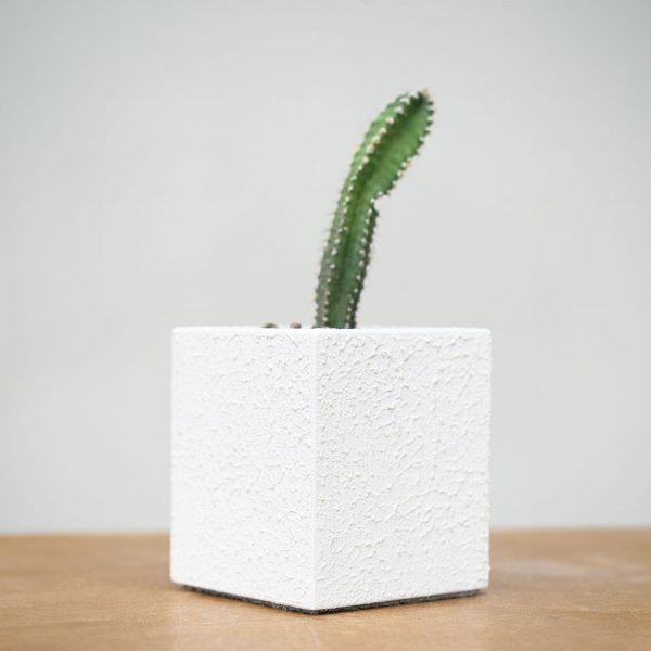 Cube (maceta) Texturado blanco - EL MUEBLE eshop