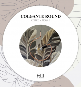 COLGANTE ROUND COBRE NEGRO